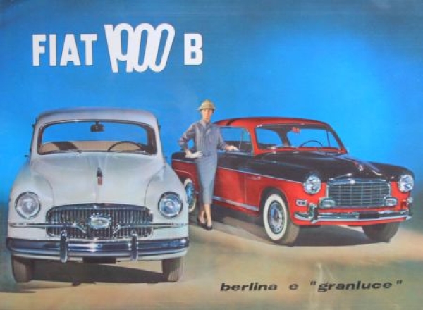 Fiat 1900 B Granluce Modelprogram 1956 Carbrochure (3836)